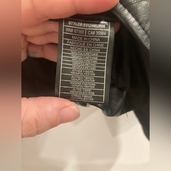 The Limited Leather & Suede Black color block jacket with pockets, dry cleaned. - Picture 6 of 12